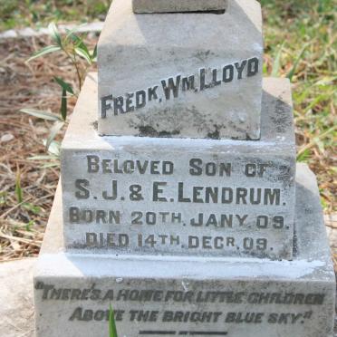 LENDRUM Fredk. Wm. Lloyd 1909-1909