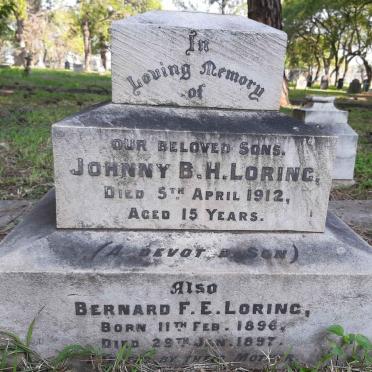 LORING Johnny B.H. -1912 :: LORING Bernard F.E. 1896-1897