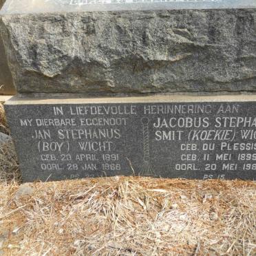 WICHT Jan Stephanus 1891-1966 &amp; Jacobus Stephanus Smit DU PLESSIS 1899-1981