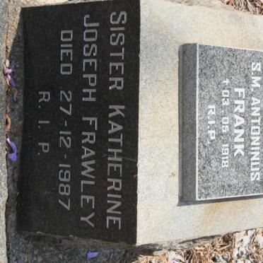 FRANK Antoninus -1918 :: FRAWLEY Katherine Joseph -1987