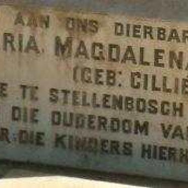 MALAN Maria Magdalena nee CILLIÉ -1920