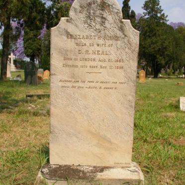 NEAL Elizabeth Anne 1865-1898