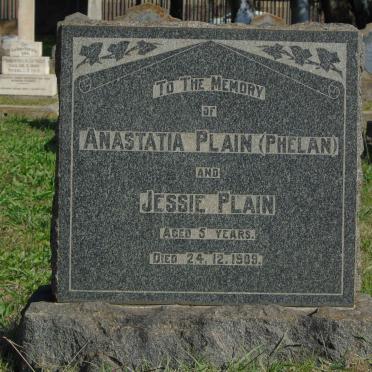 PLAIN Anastatia nee PHELAN -1909 :: PLAIN Jessie -1909