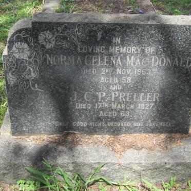 PRELLER J.C.P. -1927 :: MAC DONALD Norma Celena -1953
