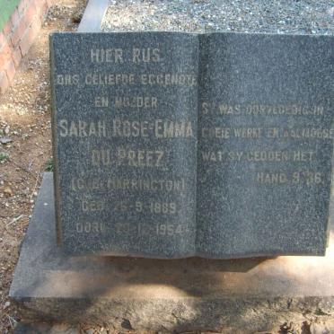PREEZ Sarah Rose Emma, du nee HARRINGTON 1889-1954