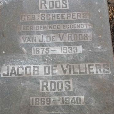 ROOS Jacob de Villiers 1869-1940 &amp; Elizabeth Krog SCHEEPERS 1875-1933