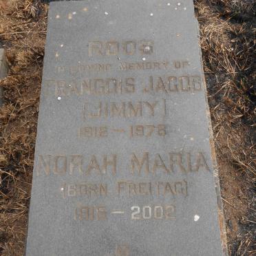 ROOS Francois Jacob 1912-1978 &amp; Norah Maria FREITAG 1915-2002