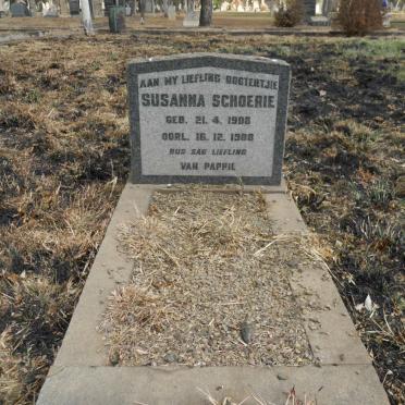 SCHOERIE Susanna 1908-1908