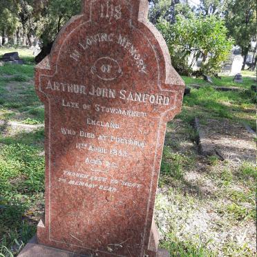 SANFORD Arthur John -1898