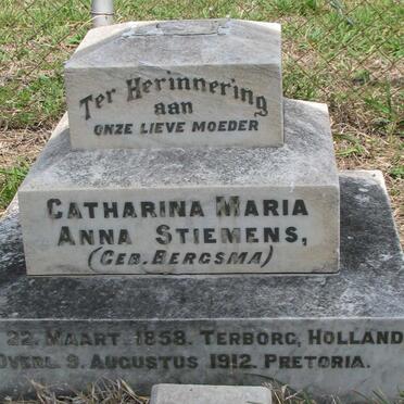STIEMENS Catharina Maria Anna nee BERGSMA 1858-1912