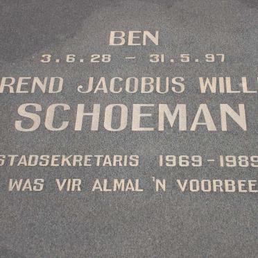 SCHOEMAN Barend Jacobus Willem 1928-1997