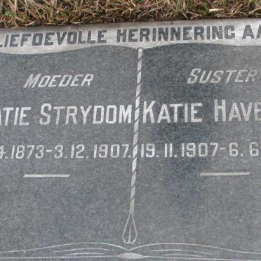 STRYDOM Katie 1873-1907 :: HAVENGA Katie 1907-1954