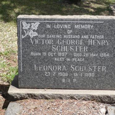 SCHUSTER Victor George Henry 1897-1964 &amp; Leonora 1908-1990