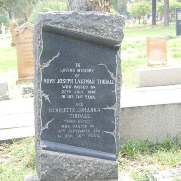 TINDALL Rory Joseph Laidman -1936 &amp; Henriette Johanna KNOBEL -1946