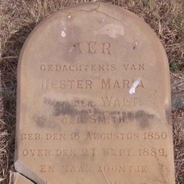 WALT Hester Maria, van der nee SMITH 1850-1889 :: VAN DER WALT J.