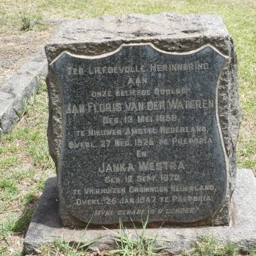 WATEREN Jan Floris, van der 1859-1925 &amp; Janka Westra 1872-1947
