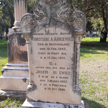 ANKIEWICZ Constancia 1845-1915 :: ANKIEWICZ Joseph 1867-1896