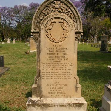 ALDRIDGE James 1851-1924 &amp; Elizabeth 1853-1887