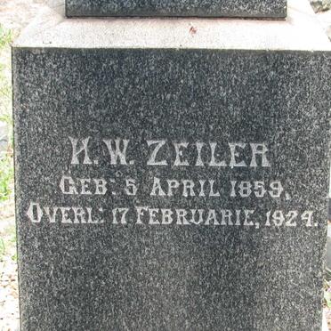 ZEILER H.W. 1859-1929 &amp; Debora J. SKINNER 1860-1933