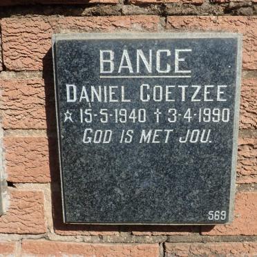 BANCE Daniel Coetzee 1940-1990