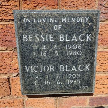 BLACK Victor 1905-1985 &amp; Bessie 1906-1980