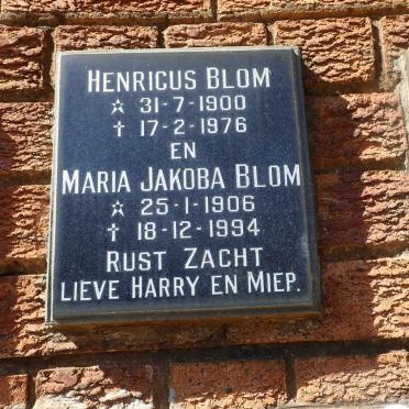 BLOM Henricus 1900-1976 &amp; Maria Jakoba 1906-1994