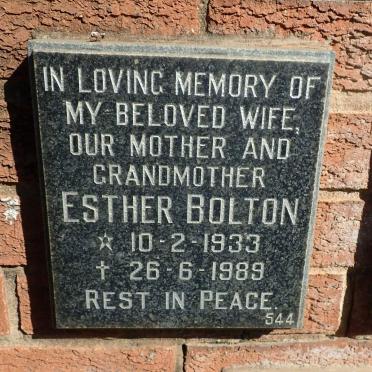 BOLTON Esther 1933-1989