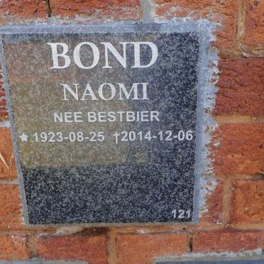 BOND Naomi nee BESTBIER 1923-2014