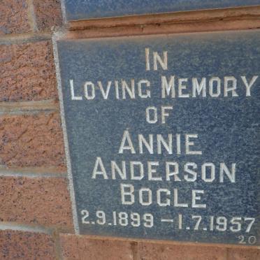 BOGLE Annie Anderson 1899-1957