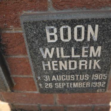 BOON Willem Hendrik 1905-1992
