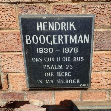 BOOGERTMAN Hendrik 1930-1978