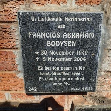 BOOYSEN Francios Abraham 1949-2004
