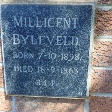 BYLEVELD Millicent 1898-1963