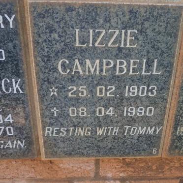CAMPBELL Lizzie 1903-1990