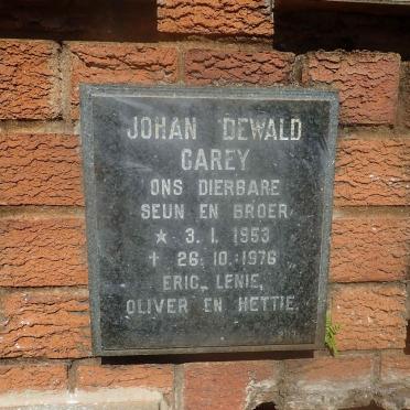 CAREY Johan Dewald 1953-1976