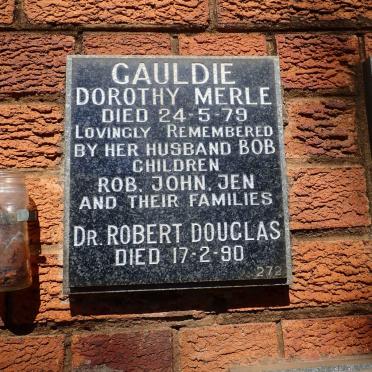CAULDIE Robert Douglas -1990 &amp; Dorothy Merle -1979