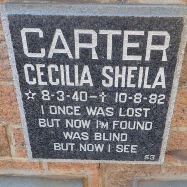CARTER Cecilia Sheila 1940-1982
