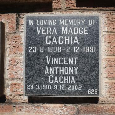 CACHIA Vincent Anthony 1910-2020 &amp; Vera Madge 1908-1991