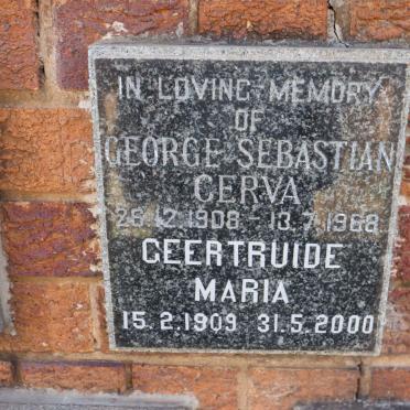 CERVA George Sebastian 1908-1968 &amp; Geertruide Maria 1909-2000