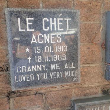CHET Agnes, le 1913-1989