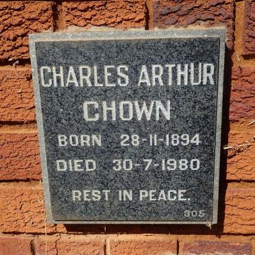CHOWN Charles Arthur 1894-1980