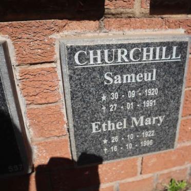 CHURCHILL Sameul 1920-1991 &amp; Ethel Mary 1922-1996