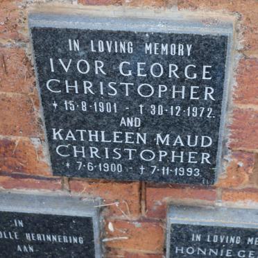 CHRISTOPHER Ivor George 1901-1972 &amp; Kathleen Maud 1900-1993
