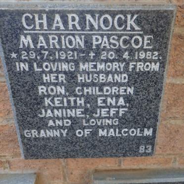 CHARNOCK Marion Pascoe 1921-1982