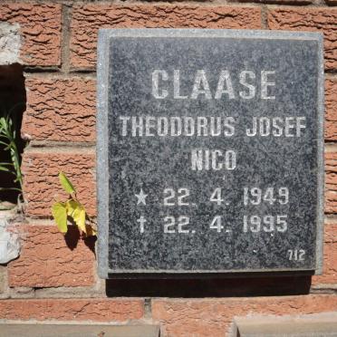 CLAASE Theodorus Josef Nico 1949-1995
