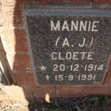 CLOETE A.J. 1914-1991