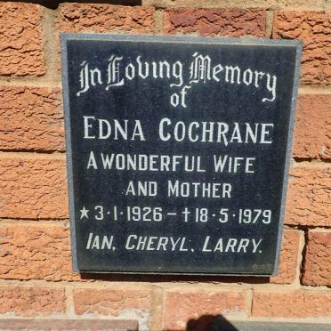 COCHRANE Edna 1926-1979