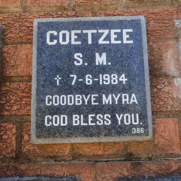 COETZEE S.M. -1984