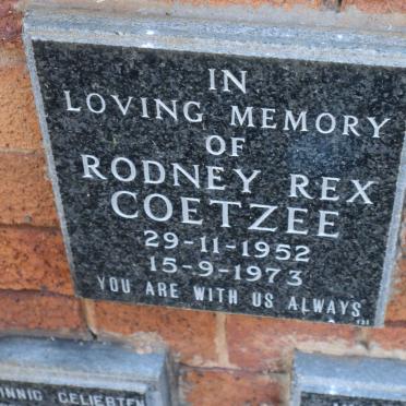 COETZEE Rodney Rex 1952-1973