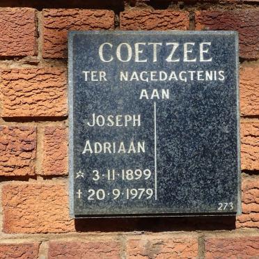 COETZEE Joseph Adriaan 1899-1979